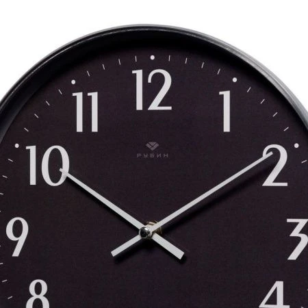 Часы настенные 25см пластик РУБИН Классика серый (10)