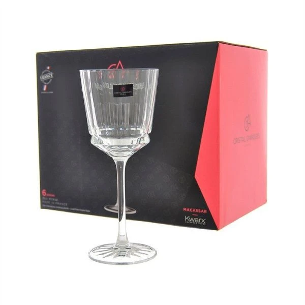 Бокалы для вина набор 6шт 250мл Хрусталь МАКАССАР (6)