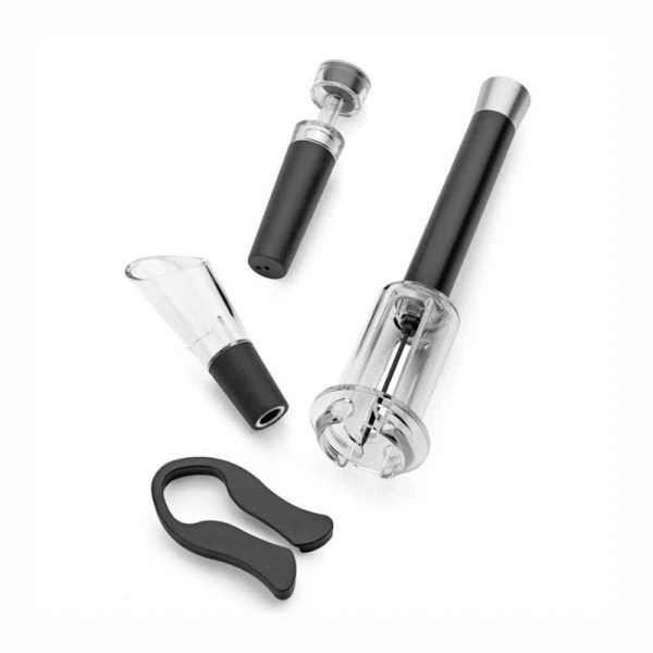 Набор для вина 4пр (аэратор, пробка, срезатель фольги, штопор) Passion черн PAS-02/ТЕТ-13 (1)