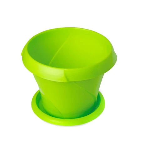 Кашпо 700мл d135мм пластик ФЛОРИАНА с поддоном салатовое С384САЛ (30)