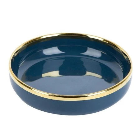 Тарелка мелкая 21,5см фарфор Royal line. Midnight Blue (24)