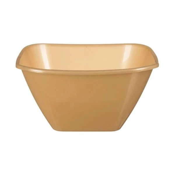 Салатник 4л пластик Sunrise квадратный золотой (17) LX1102338-01