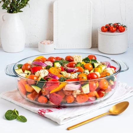 Форма для запекания 3,5л стекло овальная глубокая с ручками 34*25*8,5см ТМ Appetite (6)