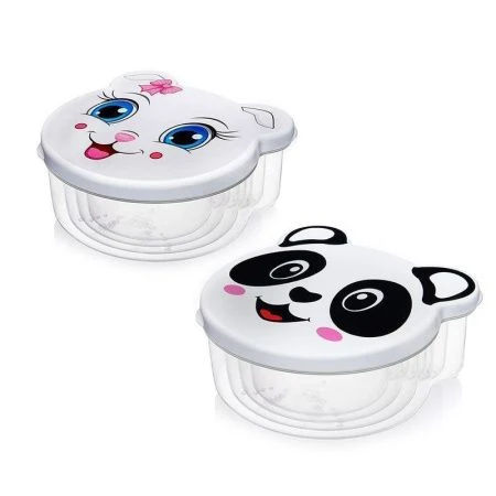 Набор контейнеров пищевых 4пр пластик Pets с белой крышкой (24)