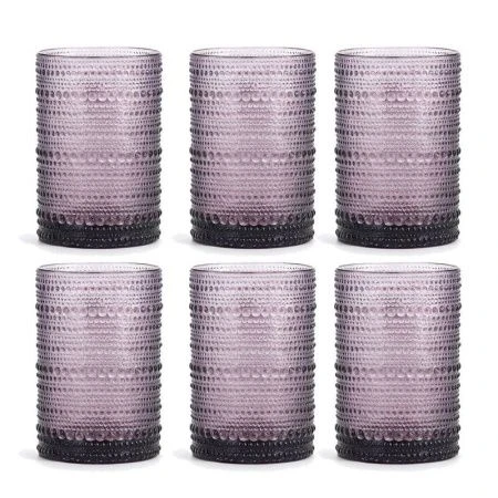 Стаканы набор 6шт 400мл стекло высокие Jupiter Fortessa фиолетовый (А130)(А53)