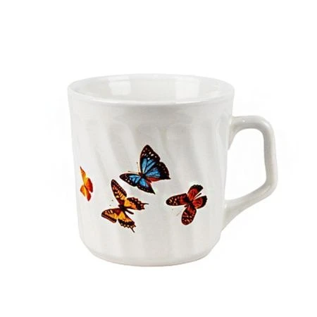 Кружка 250мл фарфор БАБОЧКИ (12/48)