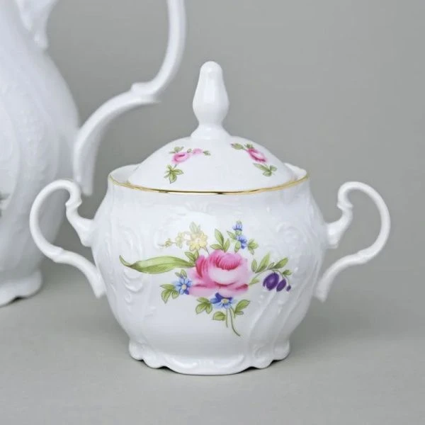 Кофейный набор 17пр фарфор БЕРНАДОТТ ПОЛЕВОЙ ЦВЕТОК на 6 персон 170мл (1) ВЫВОД