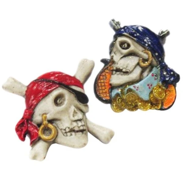 Магнит ПИРАТСКИЙ ЧЕРЕП с монетами 6см (24576)