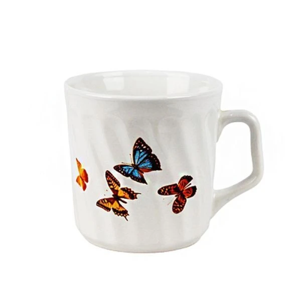 Кружка 250мл фарфор БАБОЧКИ (12/48)