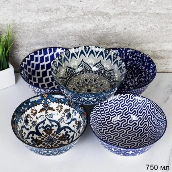 Салатник 750мл 15,5*7,5см керамика глубокий KR7 (60)