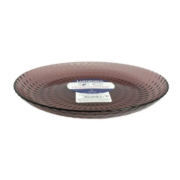 Тарелка мелкая 19см стекло ИДИЛЛИЯ ЛИЛАК десертная (24)