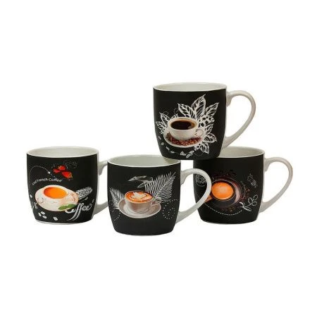 Кружка 340мл фарфор КОФЕМАН бочка низкая MIX (48)