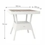 Стол 75,5*75см h80,5см пластик Rattan Ola Dom белый квадратный (1)