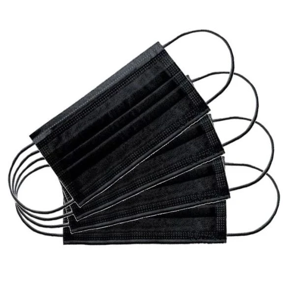 Маска техническая спандбонд набор 4шт, 60мкм, спандбонд, черная