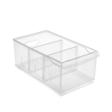 Контейнер универсальный 5,5л 16,5*30,5*12,9см пластик ROLLY прозрачный на роликах (9)