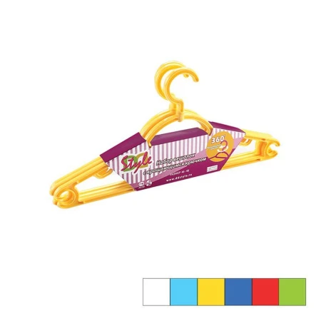 Вешалка набор 3шт 46-48 пластик MIX (24/72) 05204