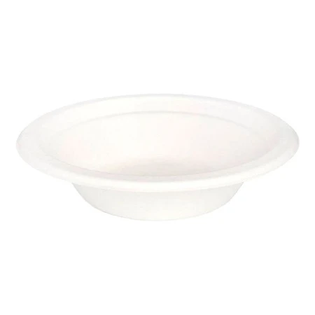 Тарелка одноразовая суповая 480мл БИО (растительное волокно) белая (50/1000)