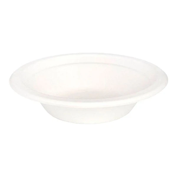 Тарелка одноразовая суповая 480мл БИО (растительное волокно) белая (50/1000)