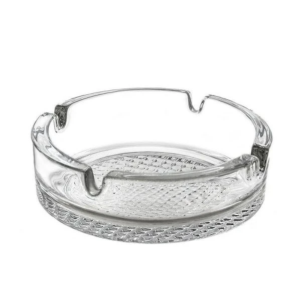 Пепельница 10*8*3,2см стекло круглая 04с1162 (24)