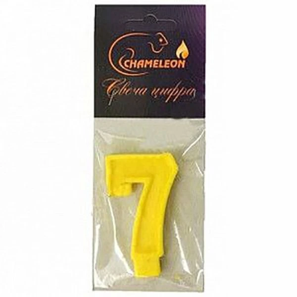 Свеча в торт парафин Цифра 7 (32)