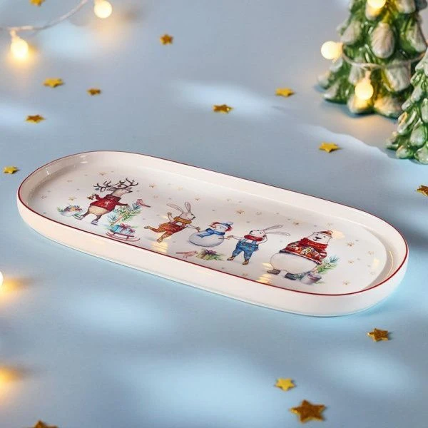 Блюдо 34*14,5см фарфор Winter Story овальное (12)