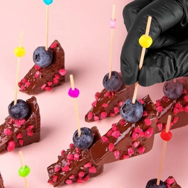 Шпажки для канапе 12см 100шт бамбук Драже разноцветное в пакете PATERRA (50)