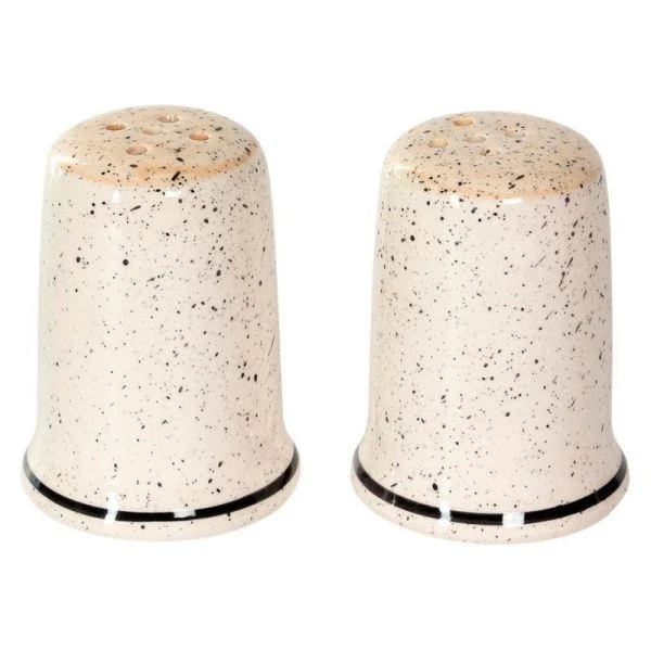Набор для специй 2пр (солонка, перечница) керамика Аэрография КРЕМОВЫЙ БРИЗ (36)