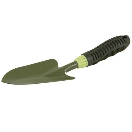 Совок посадочный нерж.сталь порошковой окраски 18*8,5*3см резин.ручка PARK 2017 (48)