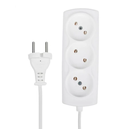 Удлинитель 3 гнезда 3м 0,75кв.мм металл/пластик ШВВП Р16-010 (45)