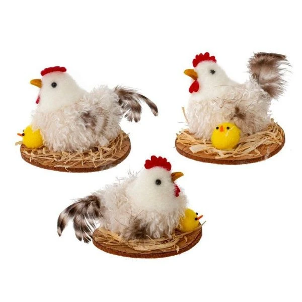Фигурка декоративная Курица 8*8*6см, 3 вида (12/240)