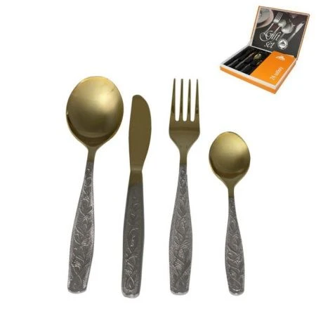 Набор столовых приборов 24пр нерж.сталь 18/10 УРАЛОЧКА НТП подар.уп. н97/7 М13 (5)