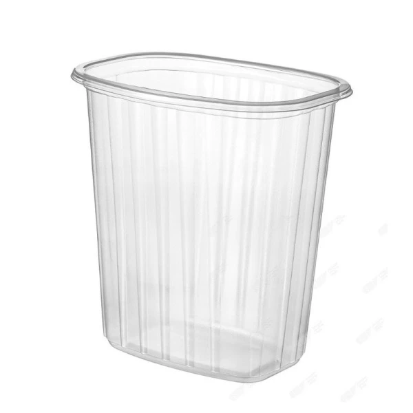 Контейнер одноразовый 1000мл 139*102*145мм полистирол прямоуг. проз. с крышкой СтироПласт (500/20/1000)