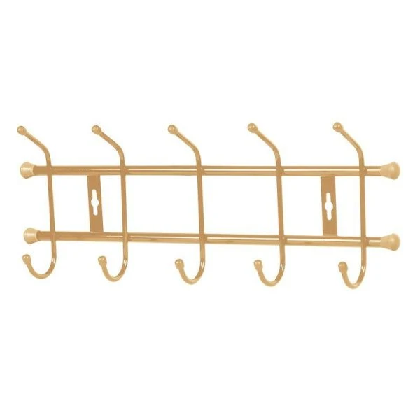 Вешалка 5 крючков настенная 470*180мм металл золото ВН5 (5)