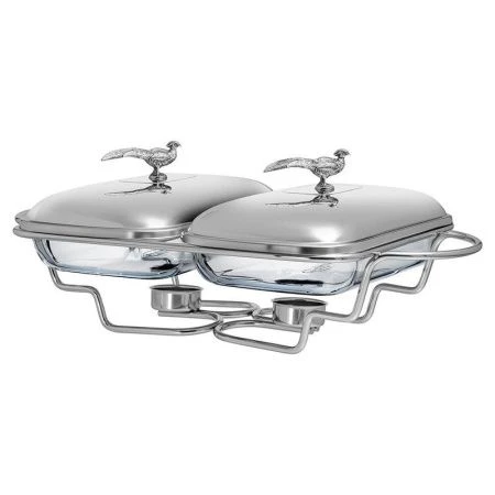 Мармит двойной 1,6/1,6л нерж.сталь/стекло ОХОТА (4)