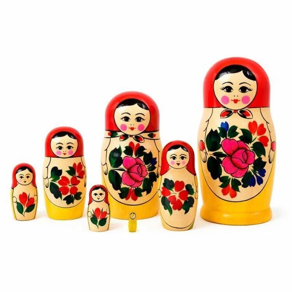 Матрешка 7-ми кукольная 20/18см дерево традиционная большая (1)