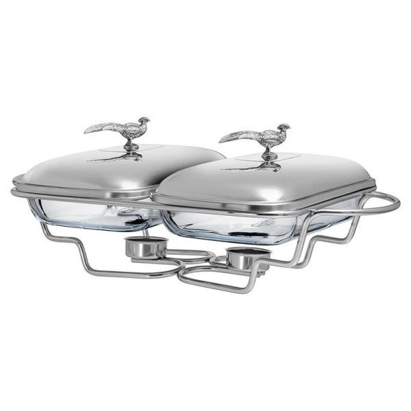 Мармит двойной 1,6/1,6л нерж.сталь/стекло ОХОТА (4)