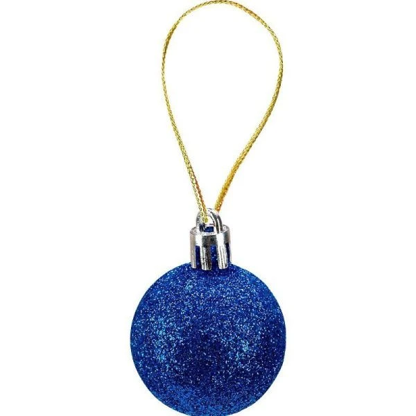 Новогоднее украшение. Набор синих елочных шаров 4 см 12 шт НУ-5358