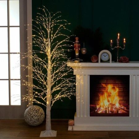 Дерево светодиодное 120*90см белое 500 LED ламп теплый белый (1)