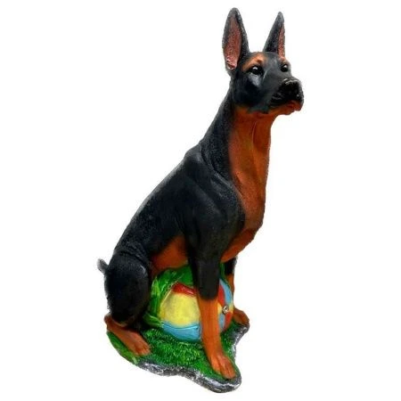 Фигура садовая ДОБЕРМАН с мячом 48см полистоун