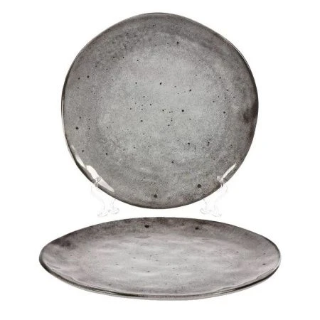 Тарелка мелкая 26см керамика STONE серая обеденная DMD041 (12)