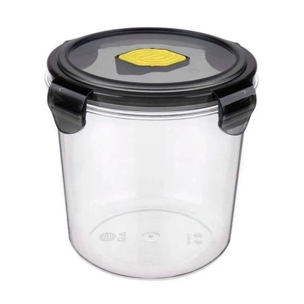 Контейнер пищевой СВЧ 1,15л 140*130мм пластик BRILLIANT с клапаном герметичный черный (12)