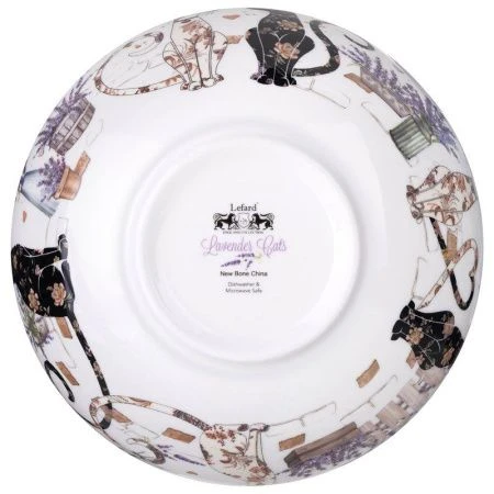 Салатник 850мл 17,5*6,5см фарфор ЛАВАНДОВЫЕ КОТЫ (24)