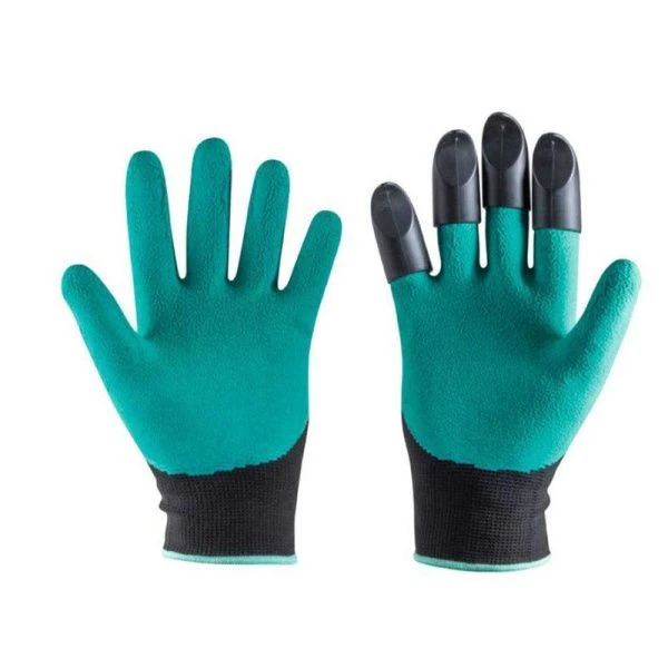 Перчатки полиэстер с латексным покрытием, 
с 4-мя пласт.когтями р-р 9 (L) GG-4 (120)