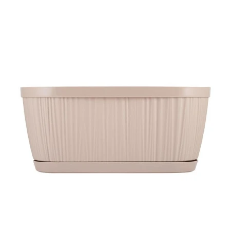 Горшок для цветов  2,7л 275*145мм пластик Barcelona овальный молочный шоколад (18)