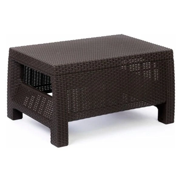 Стол 76,5*57*42см пластик РОТАНГ-ПЛЮС мокко (1)