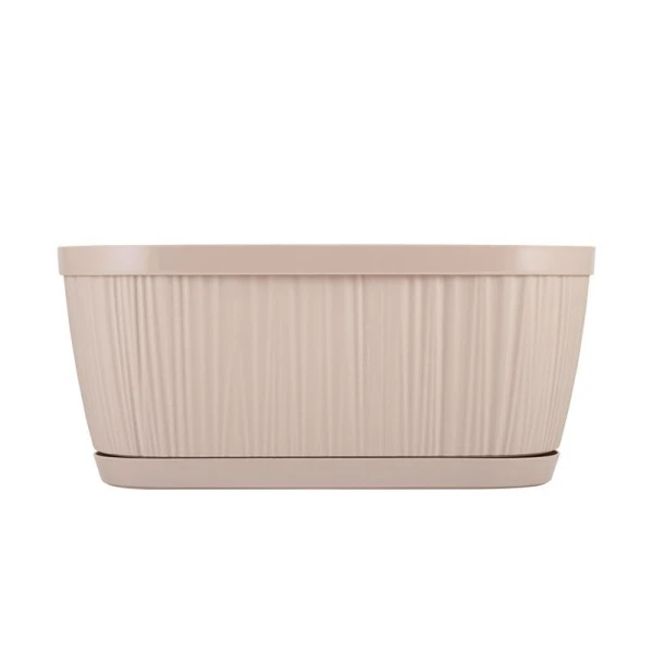 Горшок для цветов  2,7л 275*145мм пластик Barcelona овальный молочный шоколад (18)