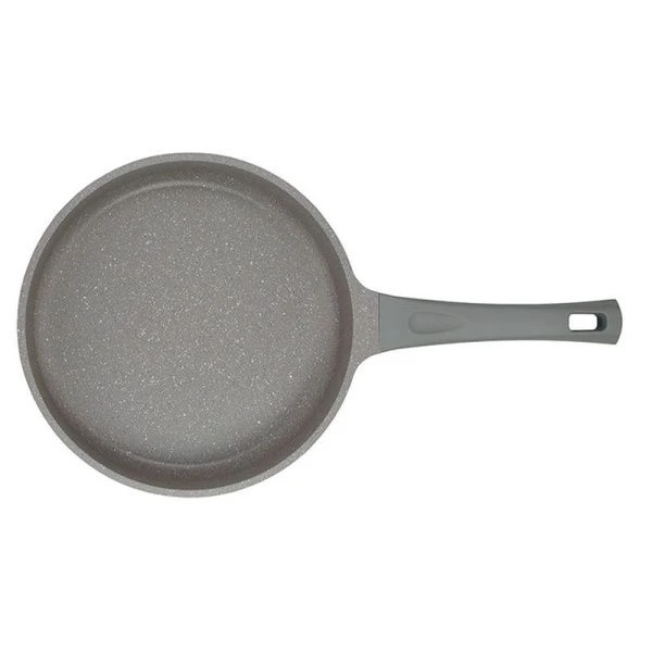 Сковорода 22см алюминий АП STELLA Cappuccino с несъемной ручкой, стекл.крышкой (4)