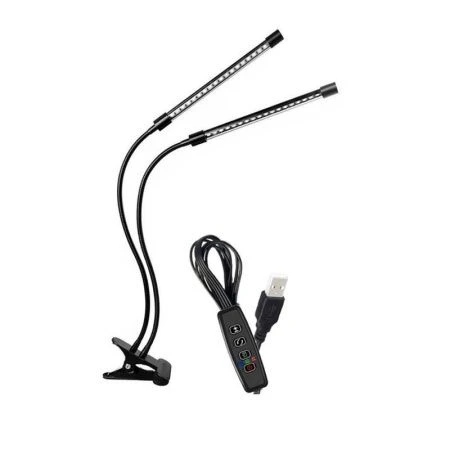 Фитосветильник настольный с 2 лампами, проводной переключатель FITLED2 (36)