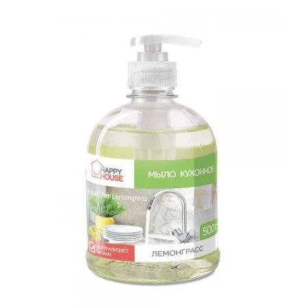 Мыло жидкое 500мл Happy House кухонное Лемонграсс (12)