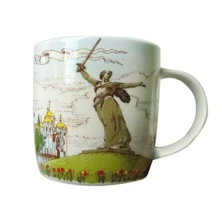 Кружка 350мл фарфор ВОЛГОГРАД с рельефом 060-3-80 (1)